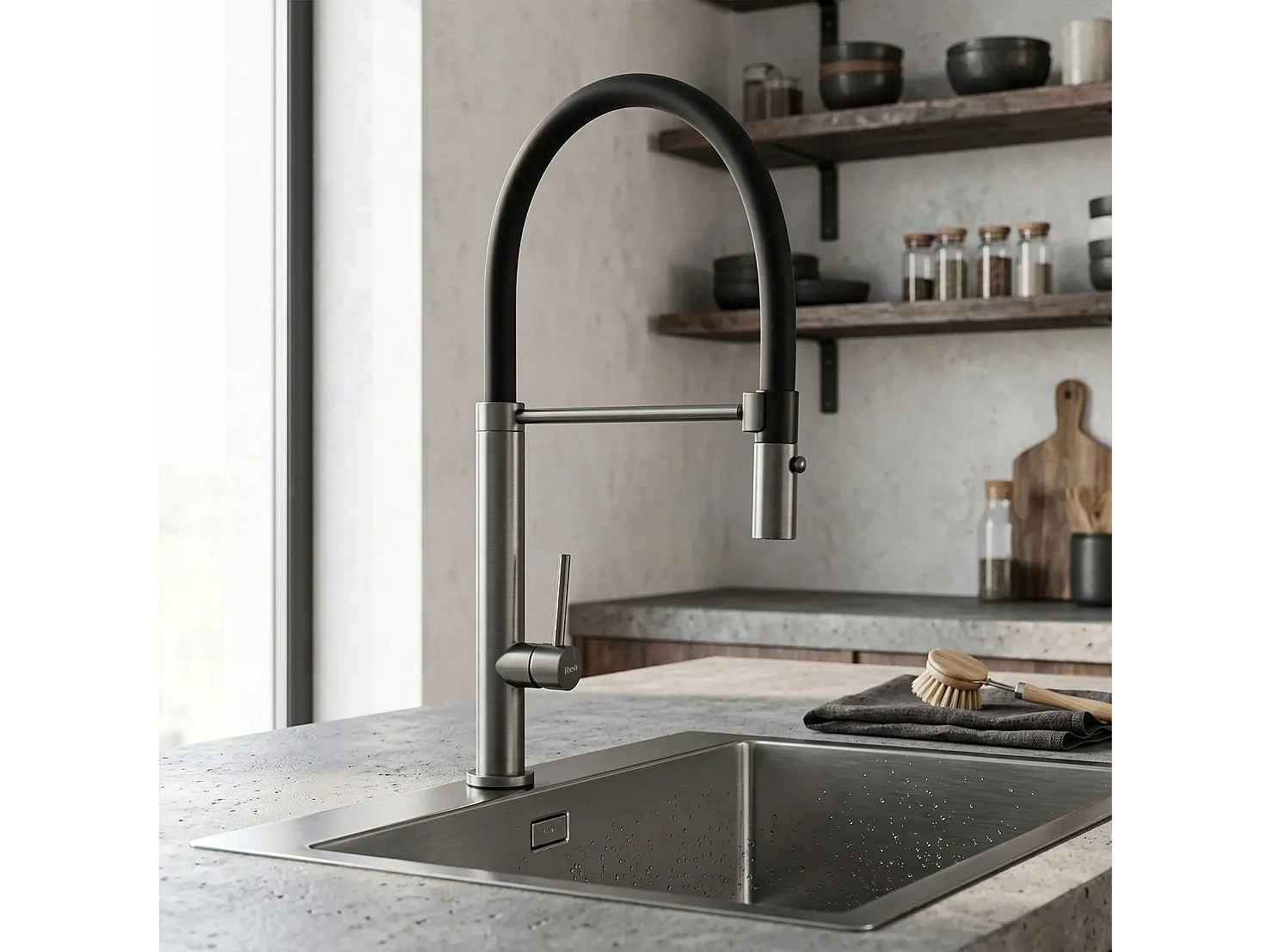 Robinet De Cuisine Rea Viera Titanium