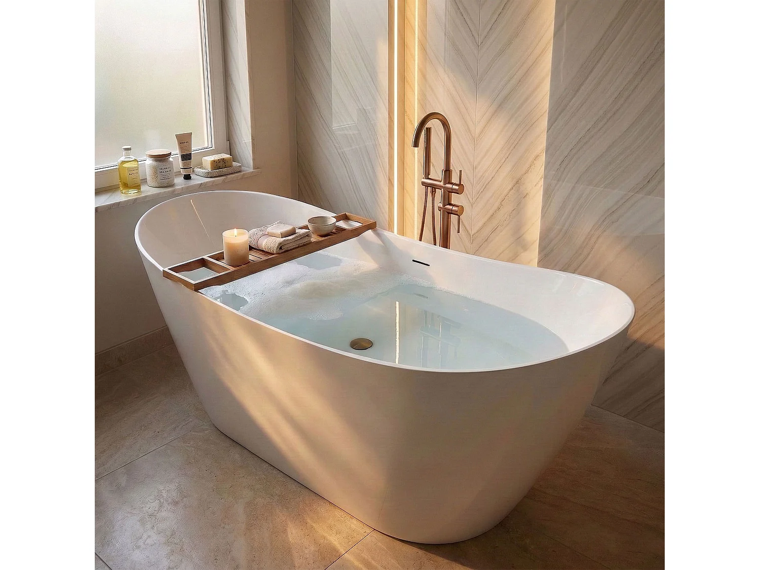 Vasca Bagno Da Terra Rea Ferrano Slim 150 White