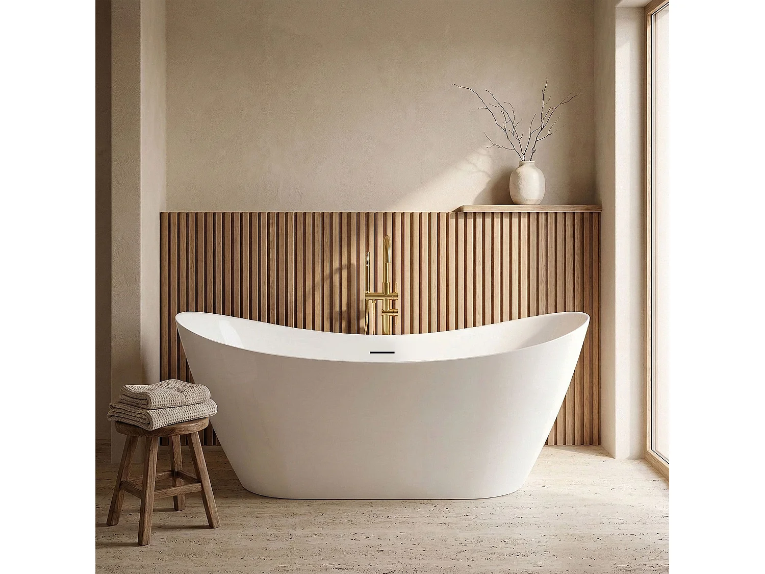 Vasca Bagno Da Terra Rea Ferrano Slim 150 White