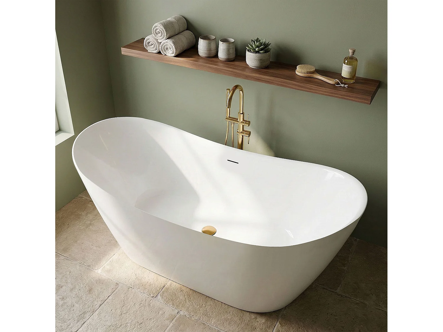 Vasca Bagno Da Terra Rea Ferrano Slim 150 White