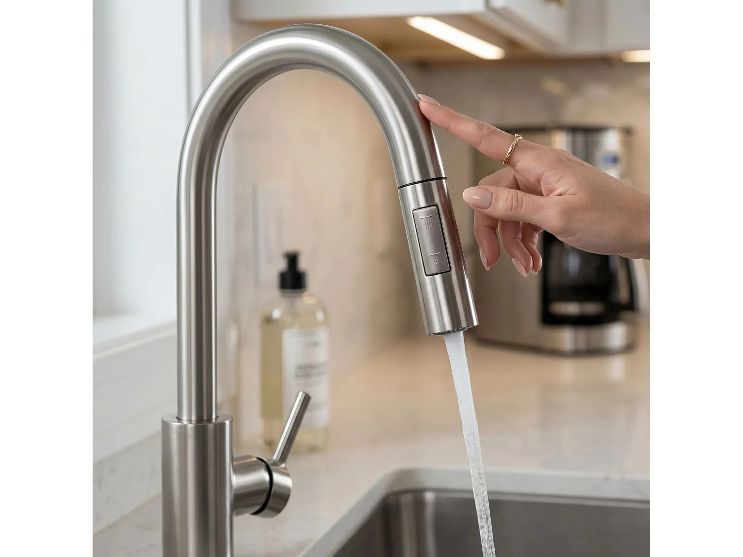 Robinet De Cuisine Rea Fresh Touch Brush Nickel