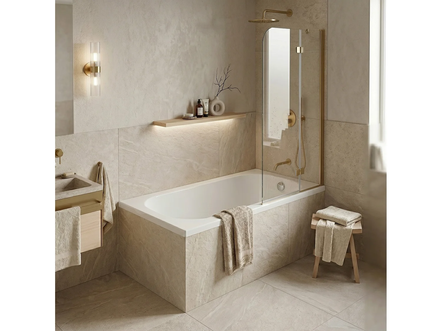 Baignoire D’Angle Rea Gloria 120 White