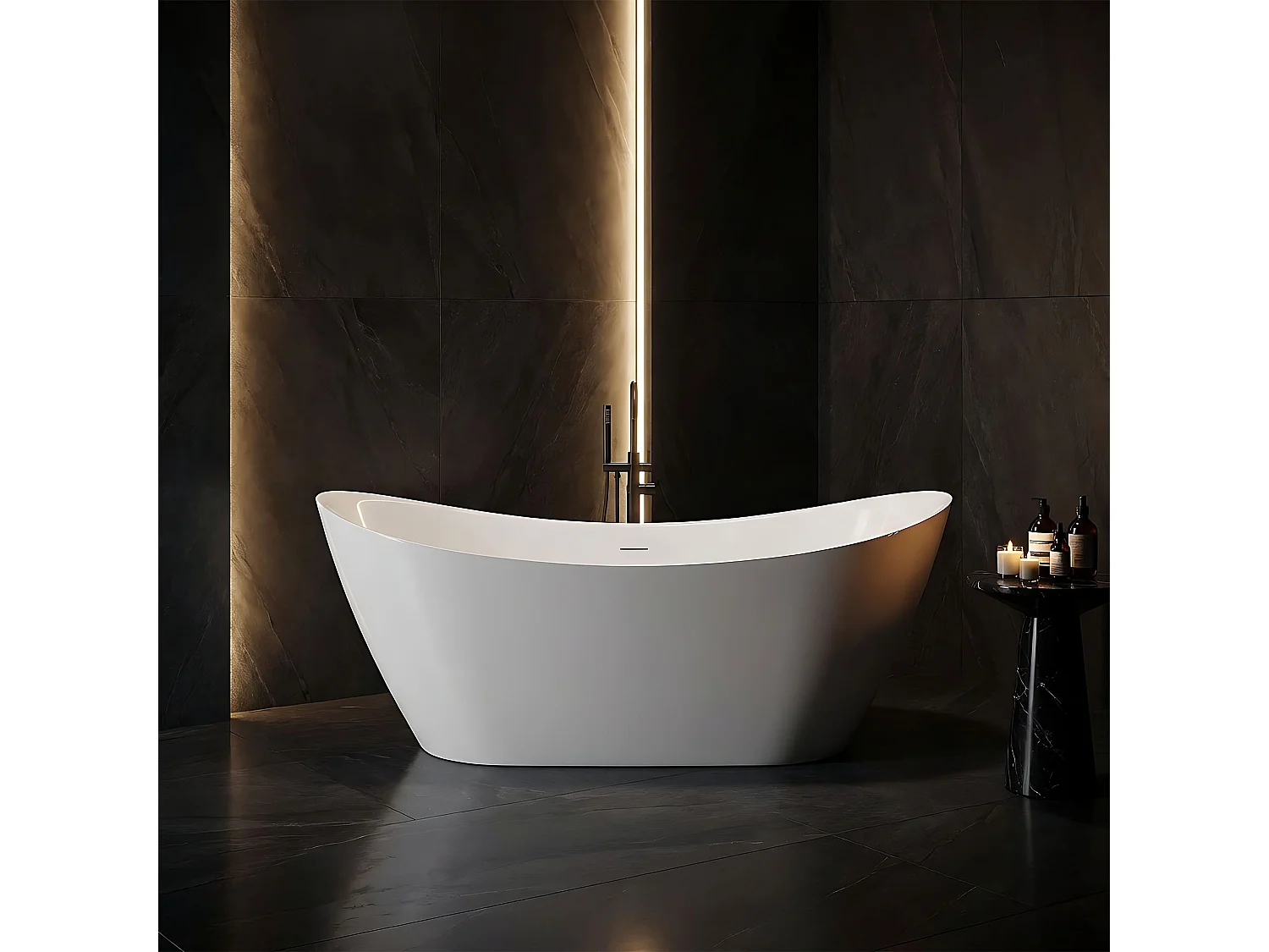 Baignoire Autoportante Rea Ferrano Slim 180 White
