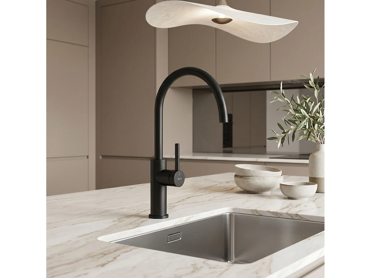 Robinet De Cuisine Rea Rivo Black