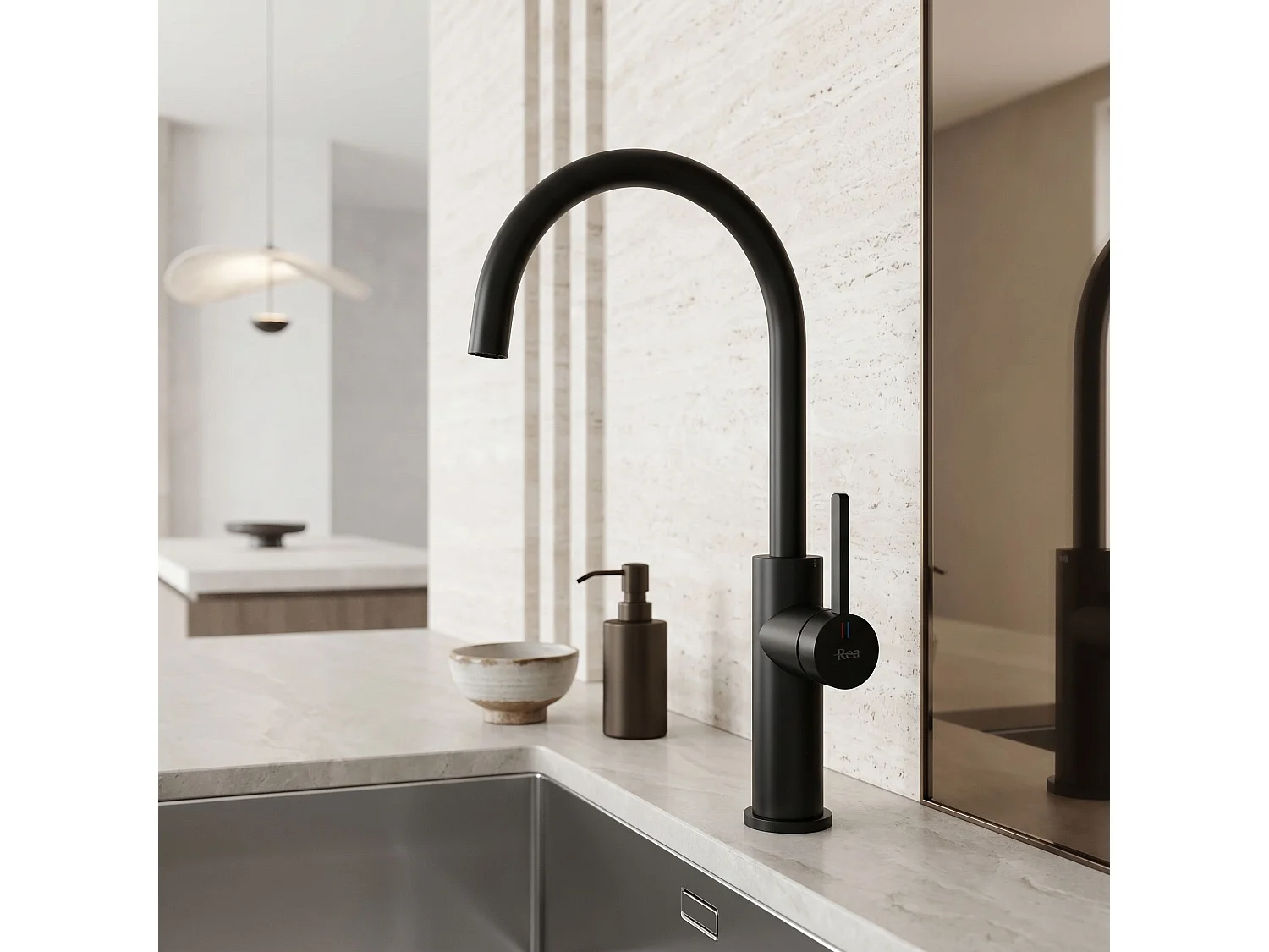 Robinet De Cuisine Rea Rivo Black