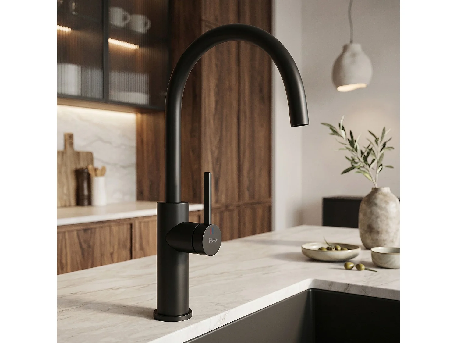 Robinet De Cuisine Rea Rivo Black