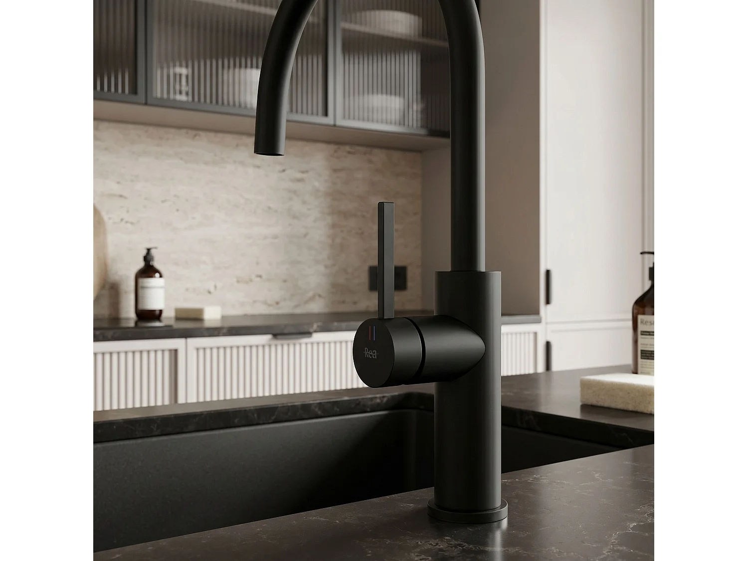 Robinet De Cuisine Rea Rivo Black