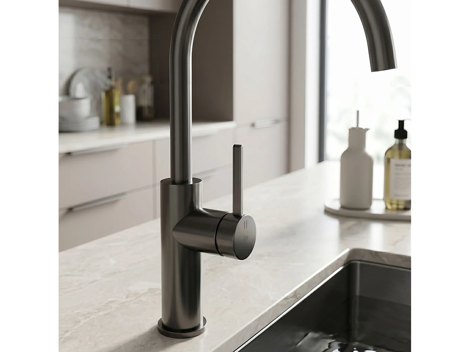 Robinet De Cuisine Rea Rivo Titanium