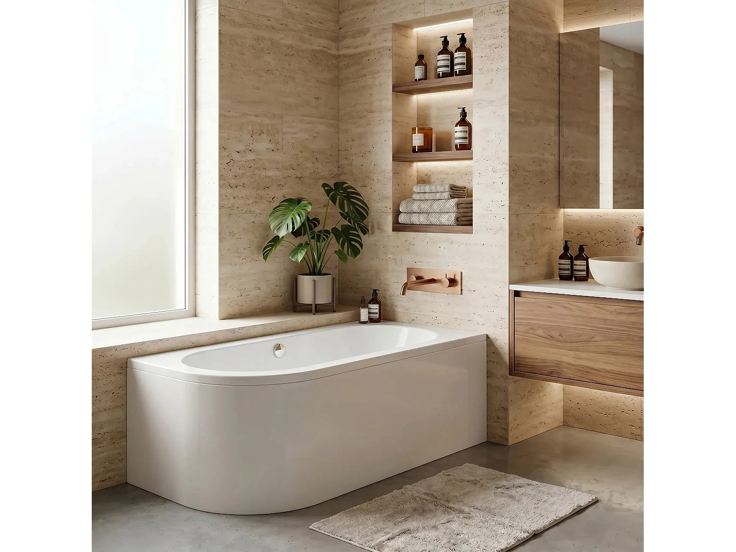 Baignoire D'Angle Rea Orion 10In1 Right White