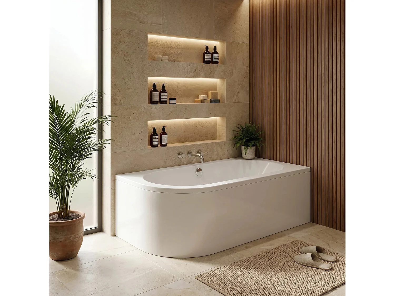 Baignoire D'Angle Rea Orion 10In1 Right White