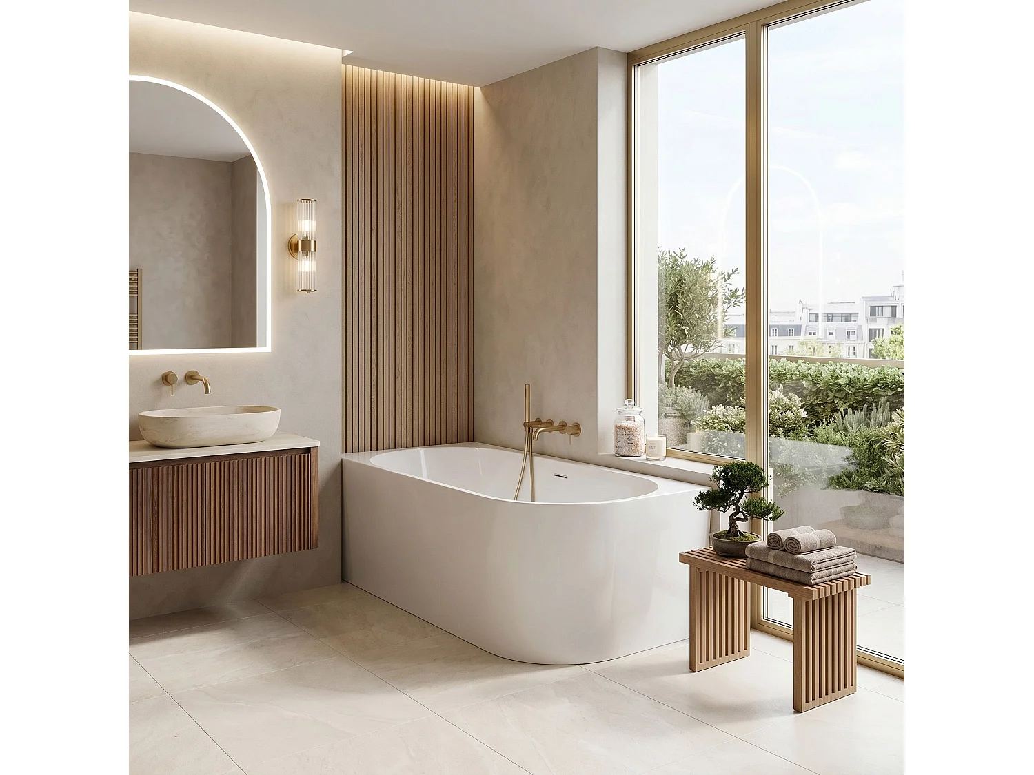 Baignoire D’Angle Rea Bellanto Slim 150 Left White