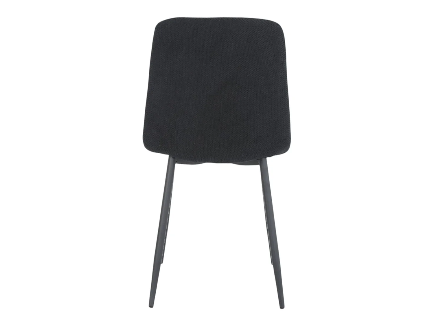 Lot de 4 chaises tissu noir pieds métal noir - CLEO