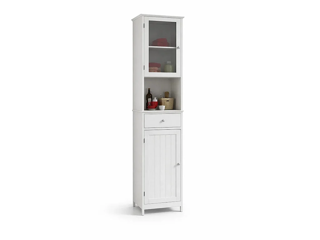Colonne de salle de bain en MDF blanc 180 x 37 x 30 cm