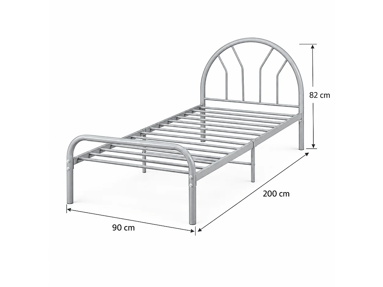 LIT ECO GRIS 90X190cm