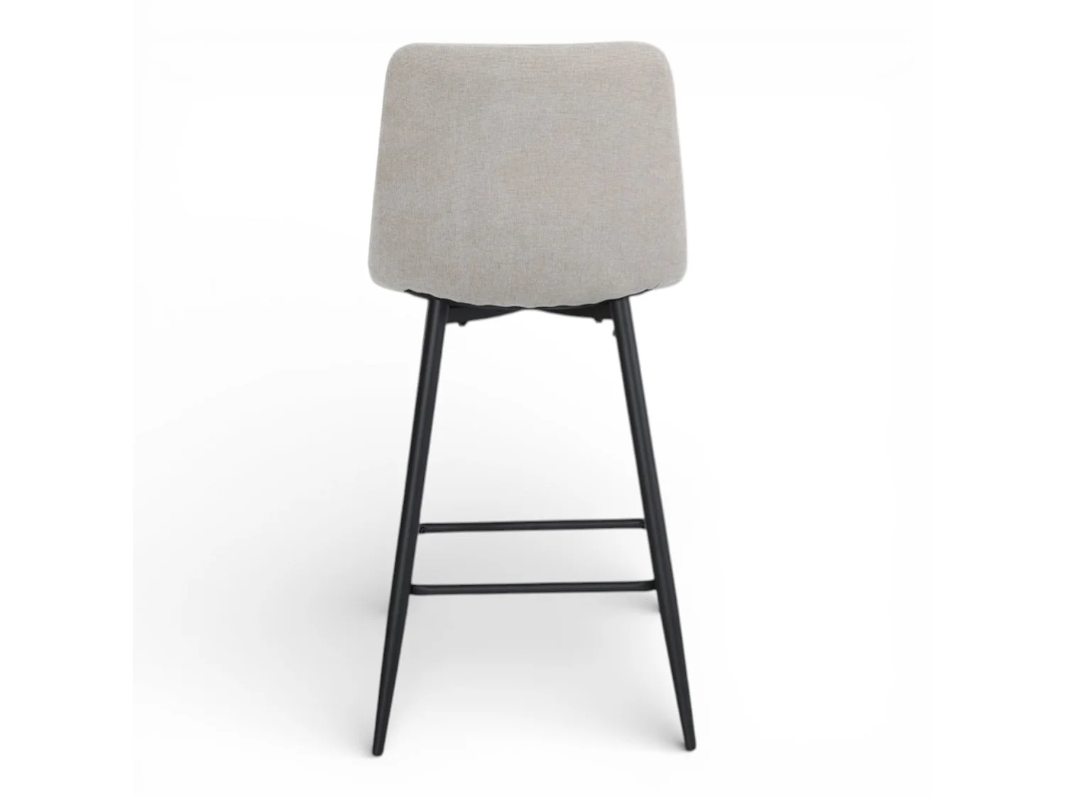 Lot de 2 chaises hautes / tabourets H65 cm tissu beige - MALOY