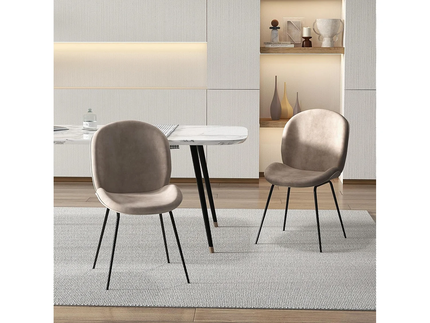 Eetkamerstoelen set van 2, Scandinavische stoel voor salon, keuken en kantoor