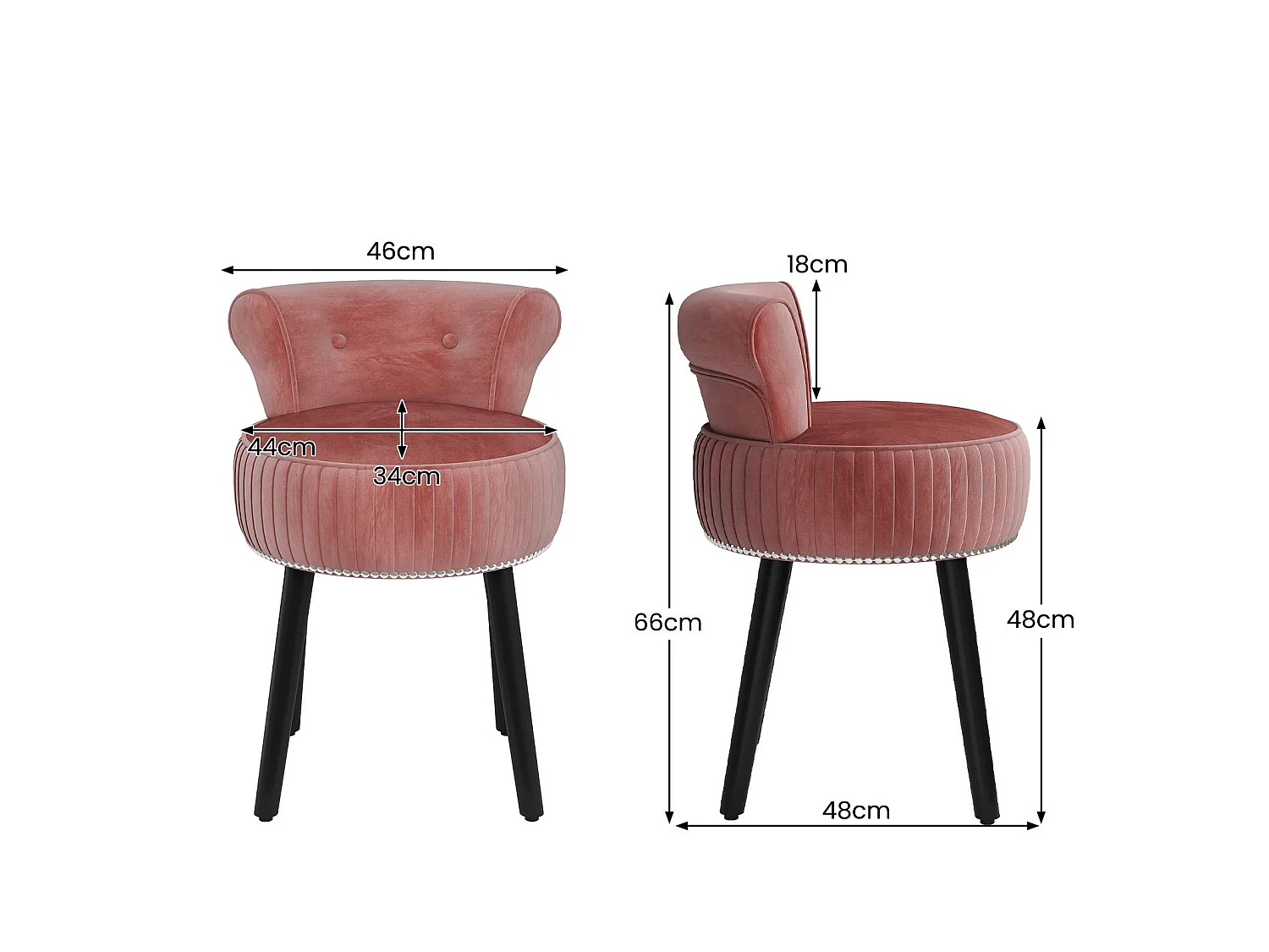 Sedia imbottita in stile modern classic