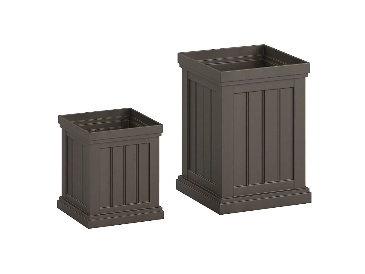 Set di 2 vasi con fori di drenaggio
