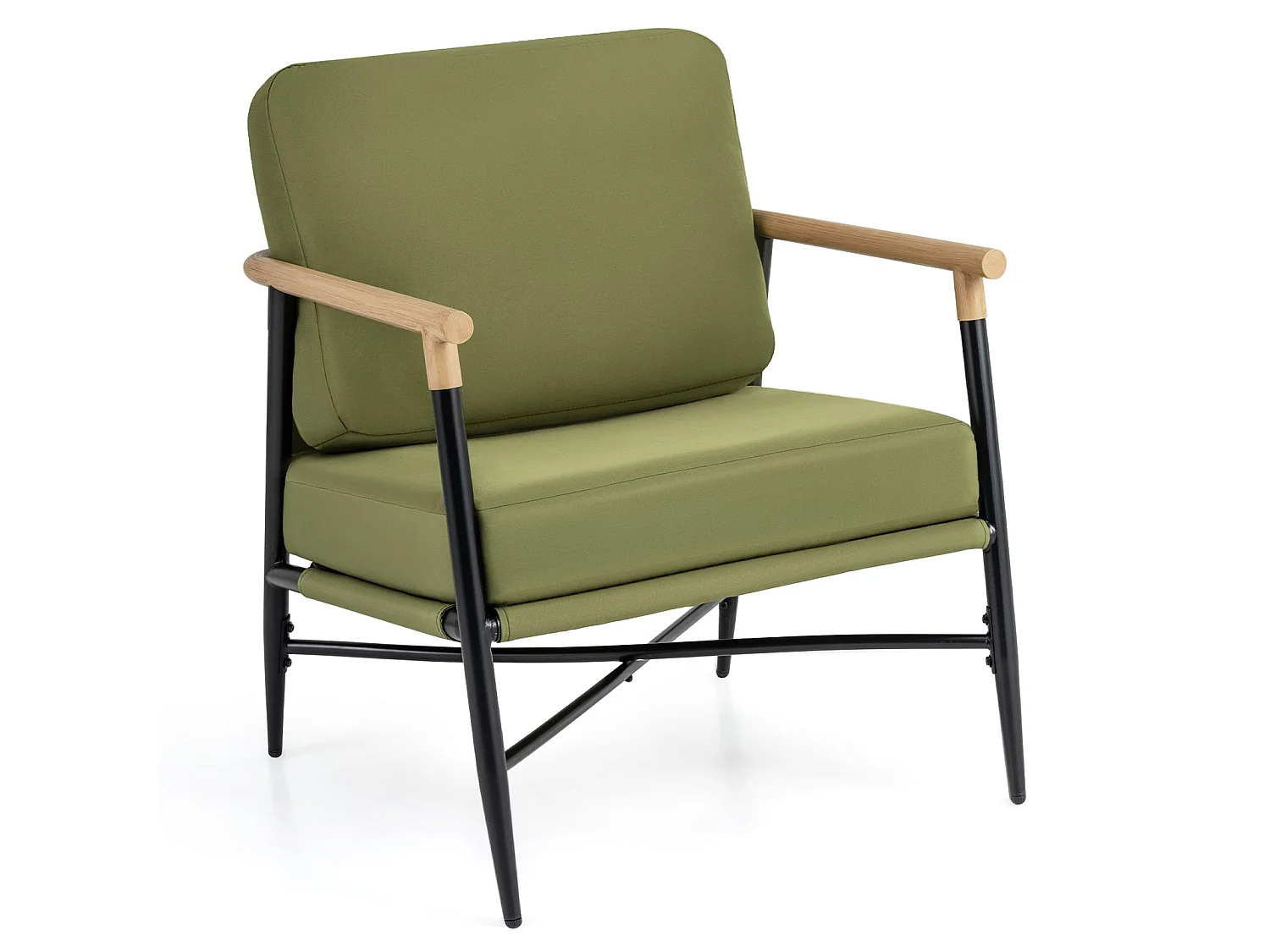 Fauteuil de salon avec coussin amovible Fauteuil de salon couleur olive