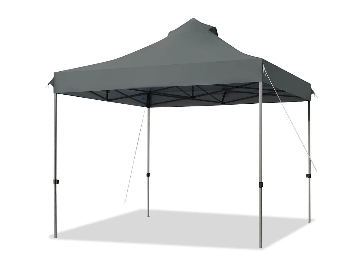 gazebo pieghevole 3 x 3 m gazebo impermeabile stabile invernale per feste con borsa di trasporto su ruote grigio