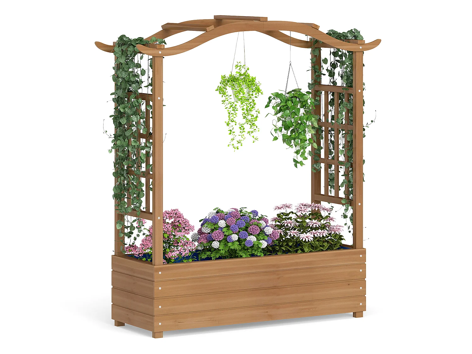 Vasi da fiori con griglie laterali Pergola da giardino