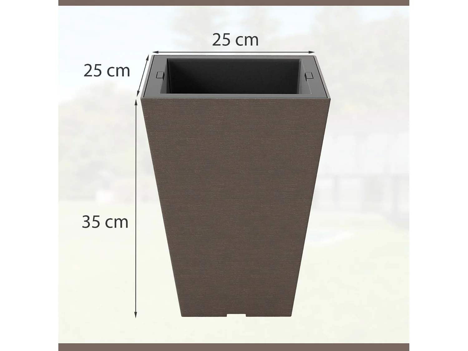 Set di vasi con fori di drenaggio - Vasi per fiori, 2 pezzi