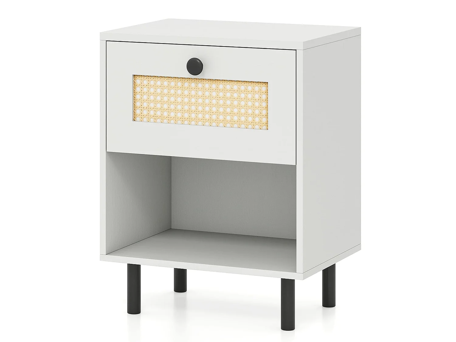 Comodino con cassetto Comodino bianco Tavolino