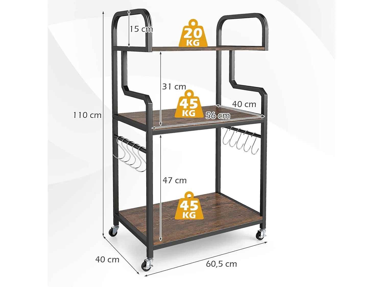 Rollschrank mit Haken Büroschrank