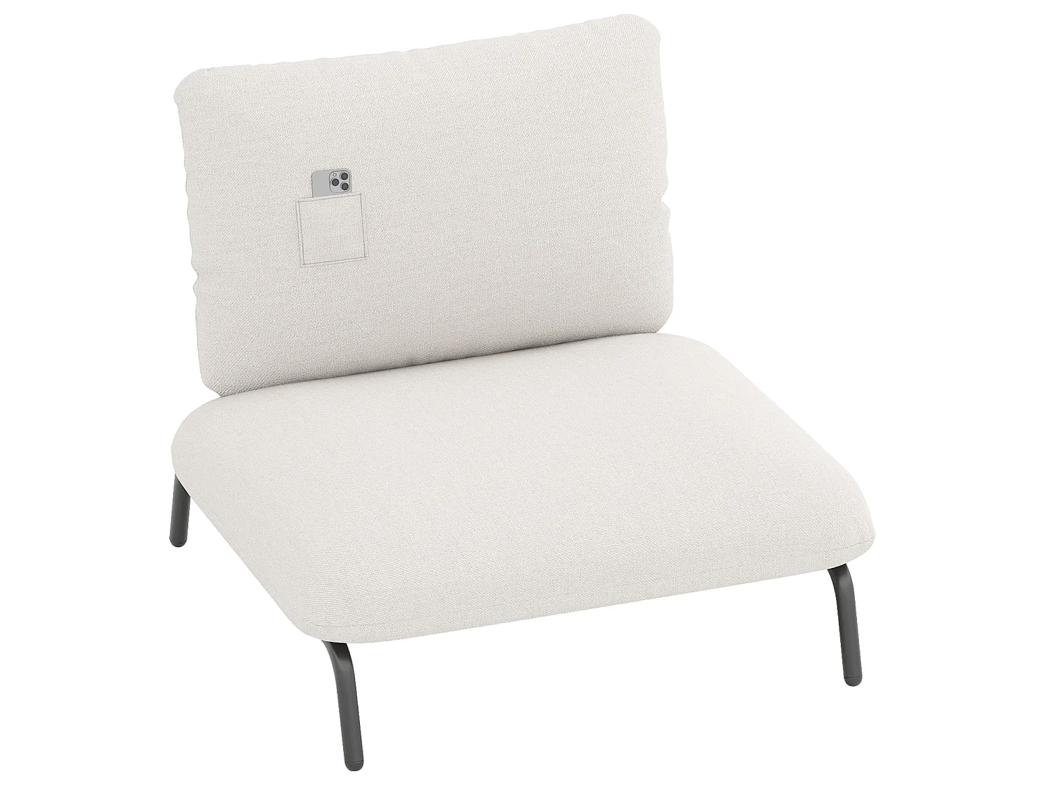 Übergroßer Akzentstuhl mit Extra Breitem & Tiefem Sitz Polsterstuhl Belastbar bis 250 kg Beige