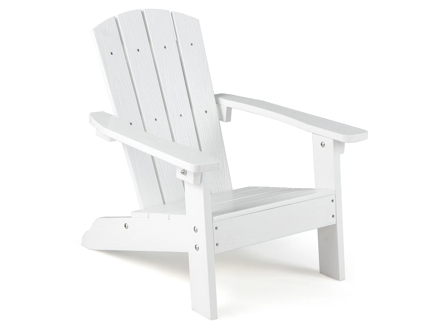 Kinder Adirondack Stuhl aus HIPS Gartenstuhl mit Ergonomischer Rückenlehne Weiß