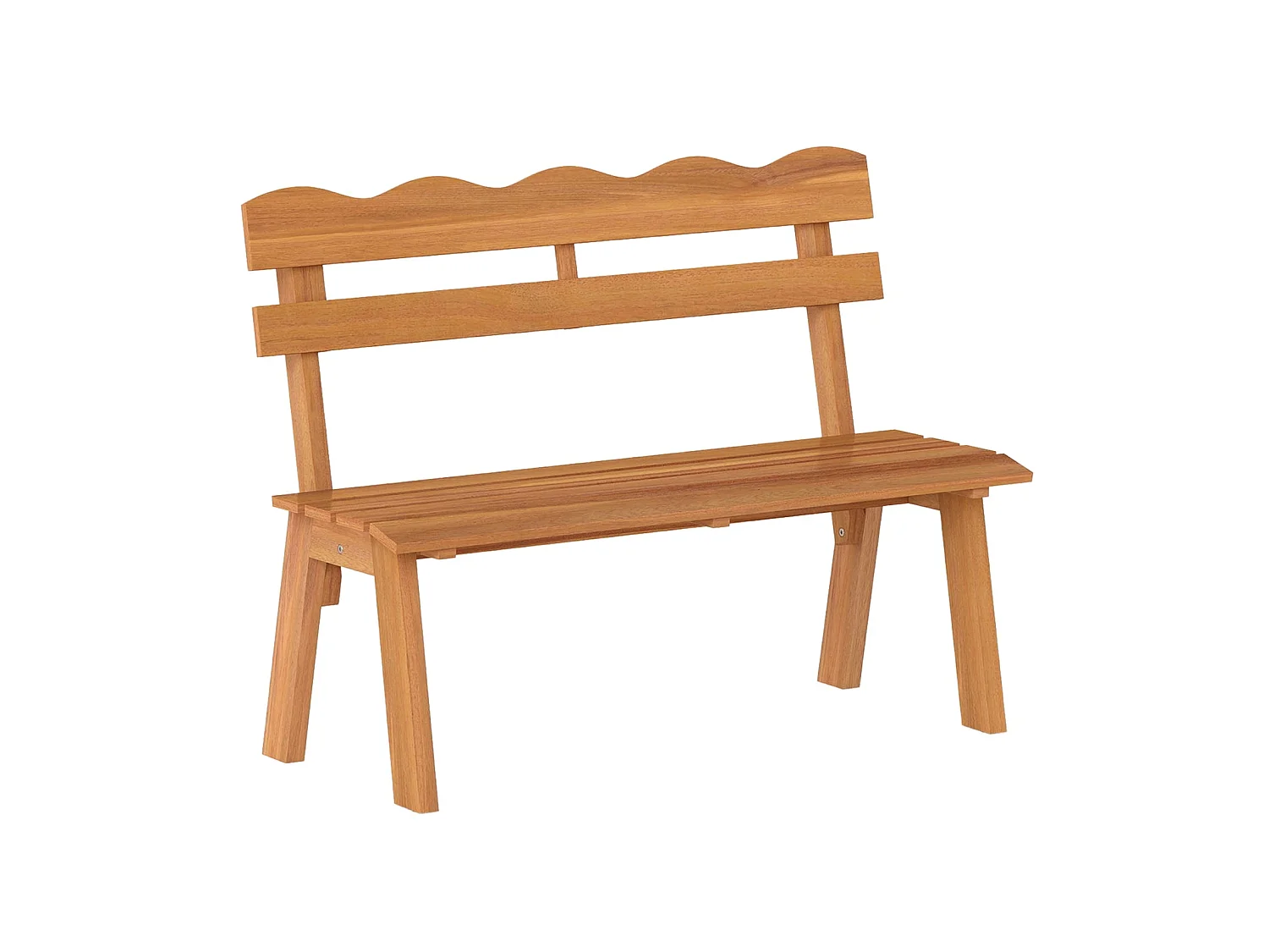 Holz Gartenbank aus Akazienholz bis 360 kg Belastbar 2-Sitzer Balkonbank Wetterfeste Holzbank