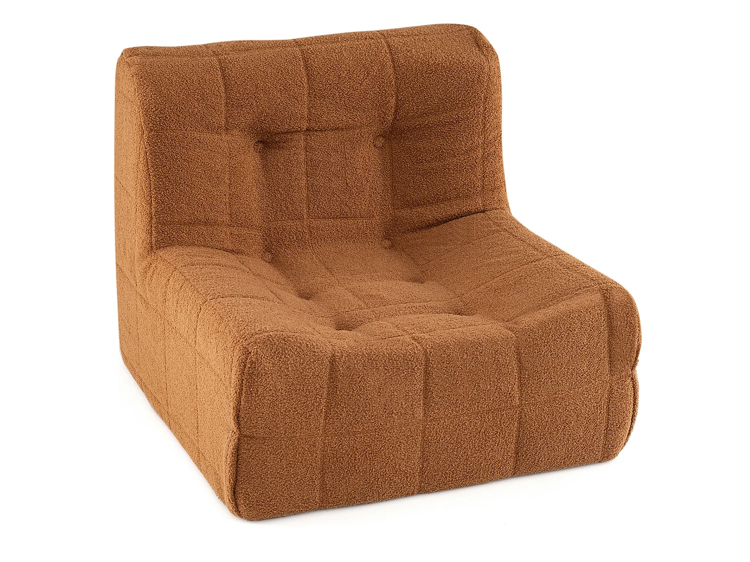 Fauteuil avec rembourrage en mousse et housse en peluche