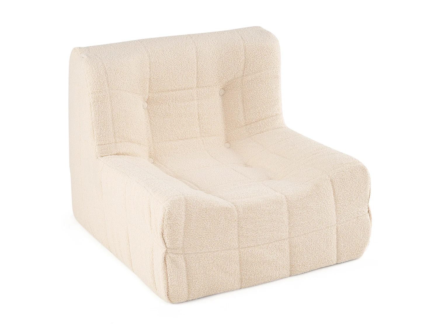 Fauteuil avec rembourrage en mousse et housse en peluche