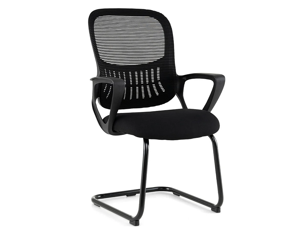 Lot de 2 chaises de bureau avec dossier en résille Fauteuil de bureau noir