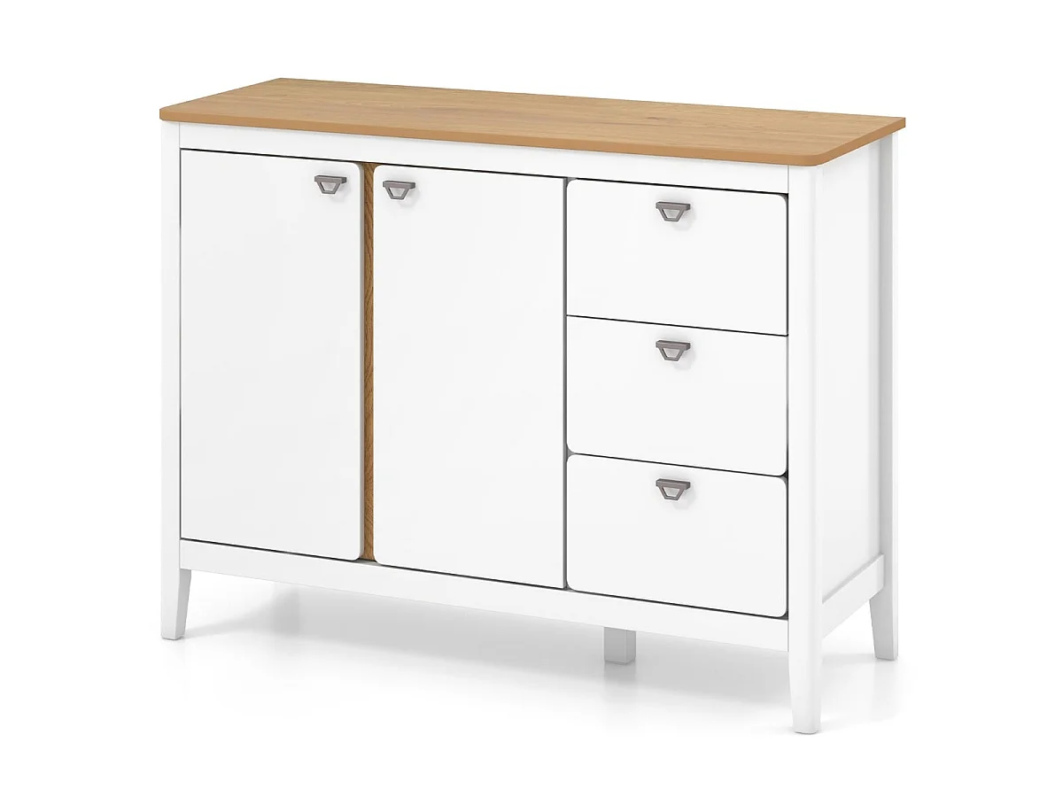 Holz-Küchenschrank – Weißer Standschrank