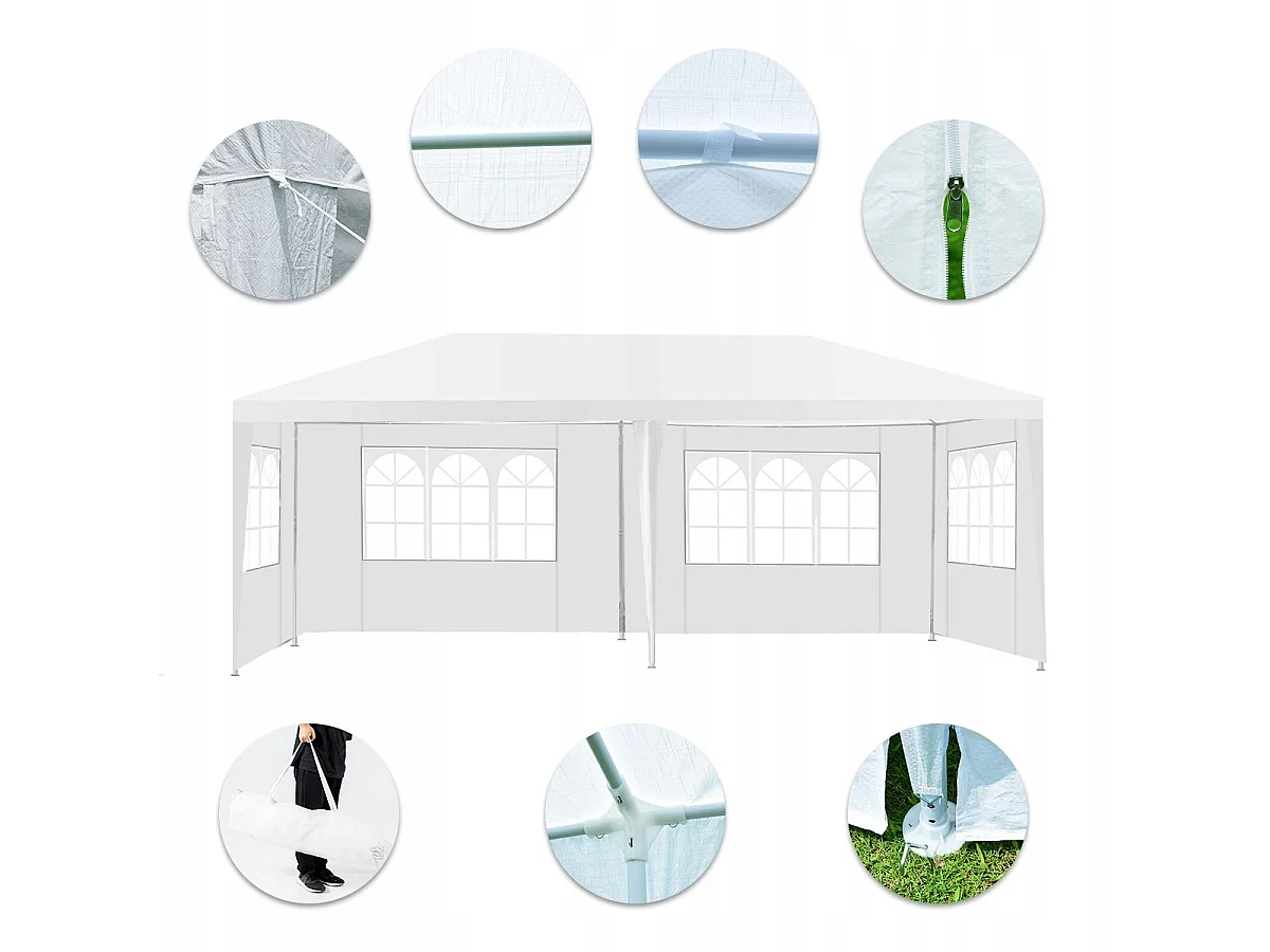 PADIGLIONE PER EVENTI - TENDA DA GIARDINO 3X6 IMPERMEABILE
