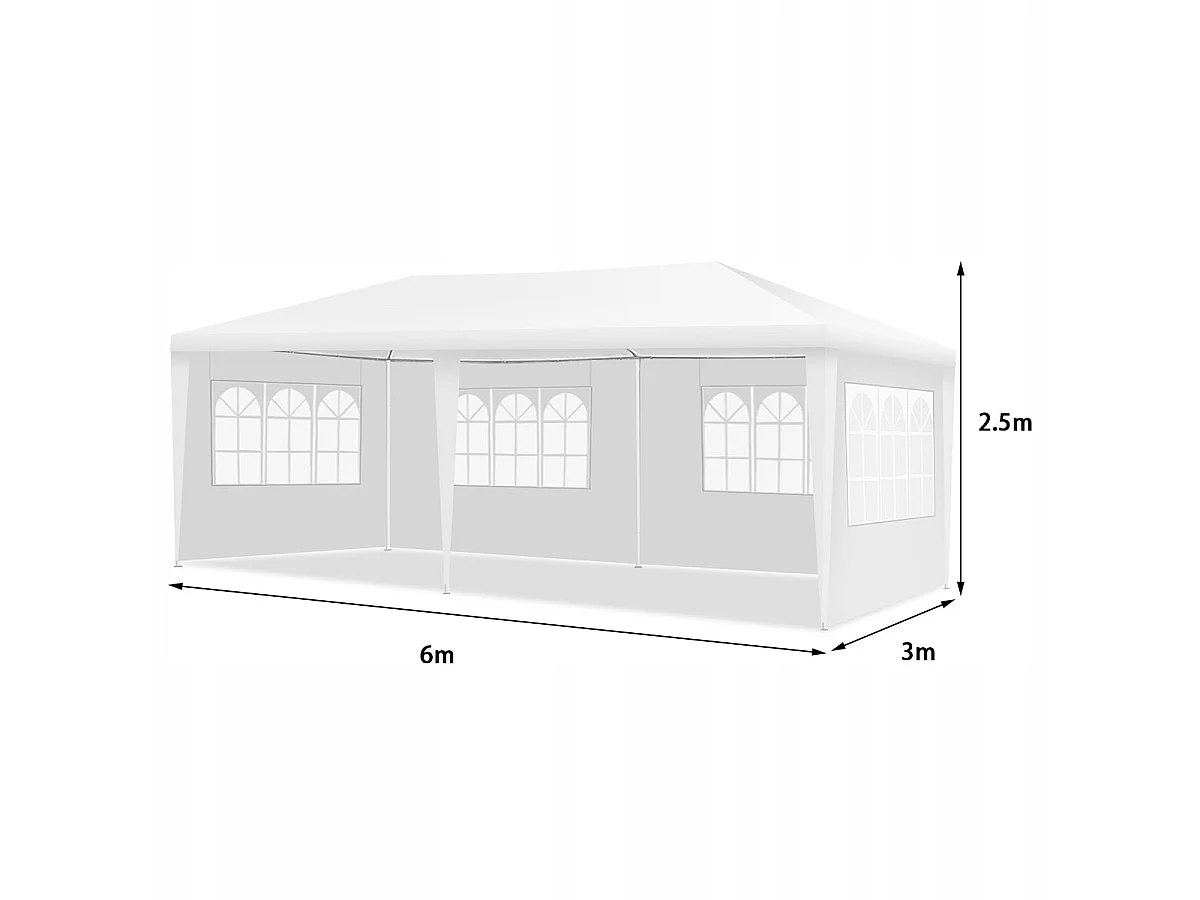 PADIGLIONE PER EVENTI - TENDA DA GIARDINO 3X6 IMPERMEABILE