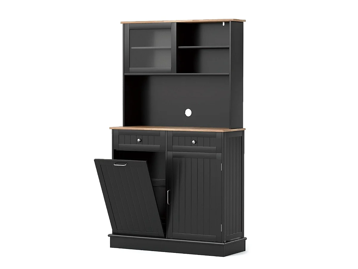 Armoire de cuisine à deux portes avec rehausse Étagère de cuisine