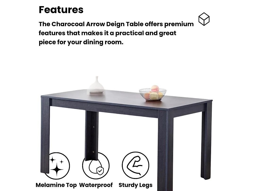 Modern Dining Table Set Whit 4 Black Velvet Chairs Wood Dining Set Furniture