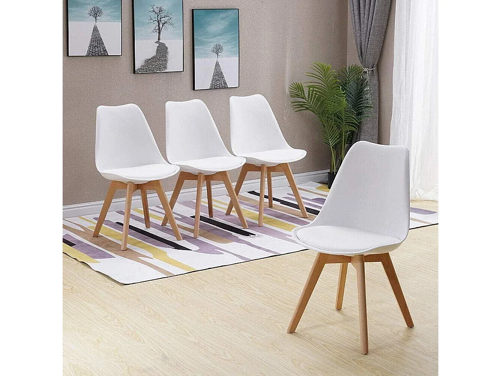 Dining Table And 4 Chairs White Round Table With 4 White Plastic Chairs Dining Room Furniture