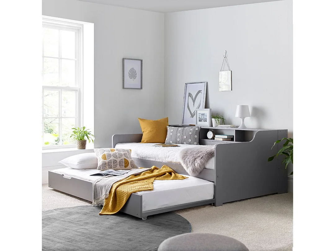 Tyler Grey Guest Bed And Trundle
