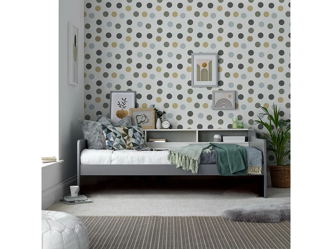 Tyler Grey And White Guest Bed And Trundle