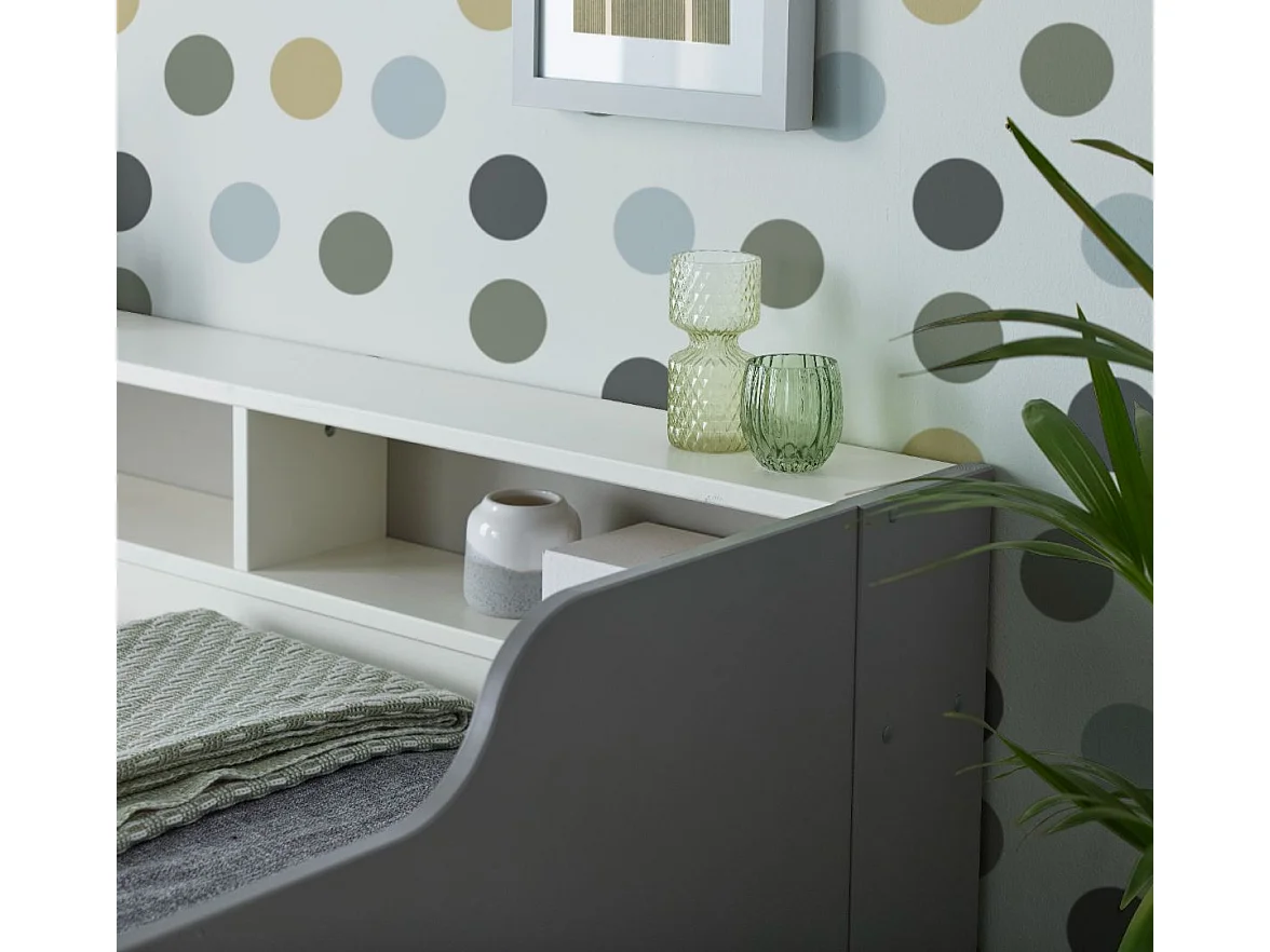 Tyler Grey And White Guest Bed And Trundle