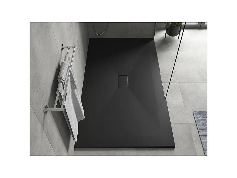Mexen Hugo Rechteckige Duschwanne SMC 180 x 100 cm, schwarz - 42701018