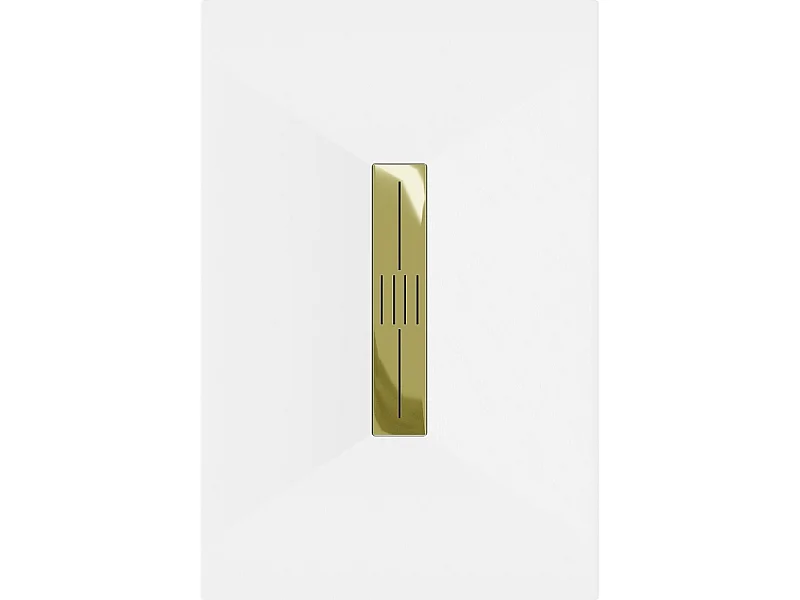 Mexen Toro plato de ducha rectangular SMC 140 x 90 cm, blanco, cubierta dorada - 43109014-G