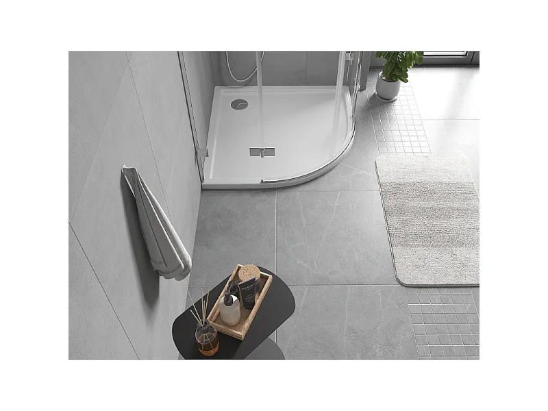 Mexen Flow Duschwanne Halbrund Slim 100 x 100 cm, weiß glänzend - 46Q101010