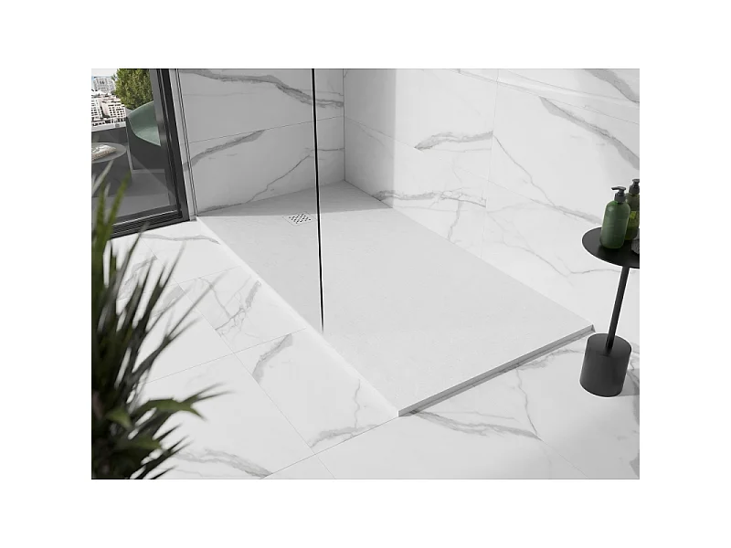 Mexen Stone+ plato de ducha rectangular de composite 180 x 100 cm, blanco, cubierta blanca - 44101018-W