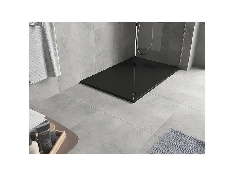 Mexen Hugo receveur de douche rectangulaire SMC 80 x 70 cm, noir, cache noir - 42707080-B