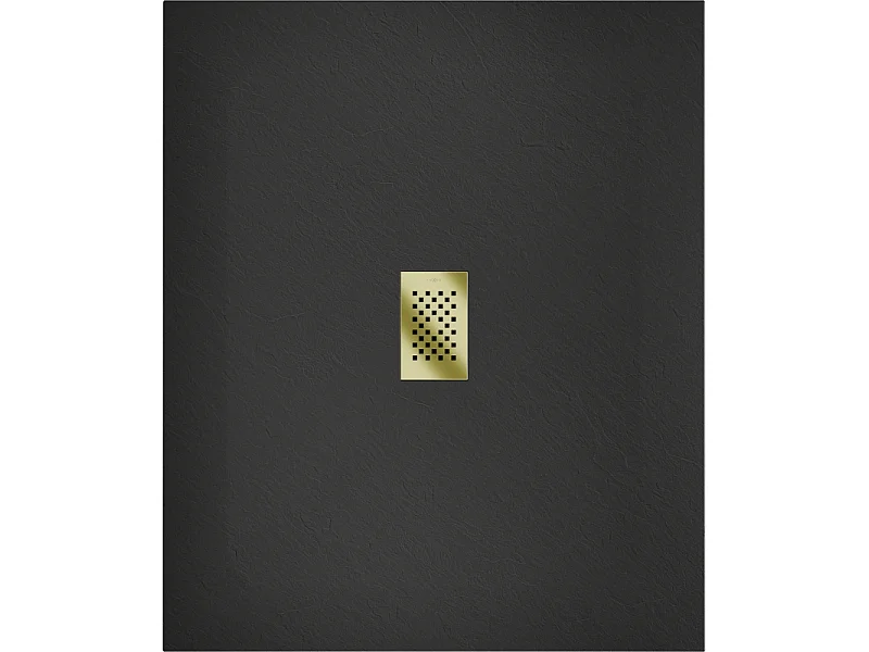 Mexen Hugo rechthoekige SMC douchebak 120 x 100 cm, zwart, gouden afdekplaat - 42701012-G