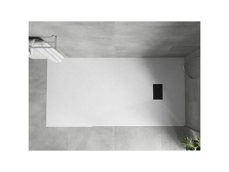 Mexen Hugo receveur de douche rectangulaire SMC 170 x 90 cm, blanc, cache noir - 42109017-B